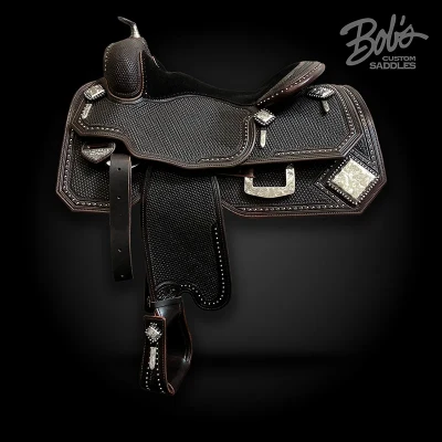 Silver Show Saddle 346 handcrafted western show saddle with premium silver detailing.